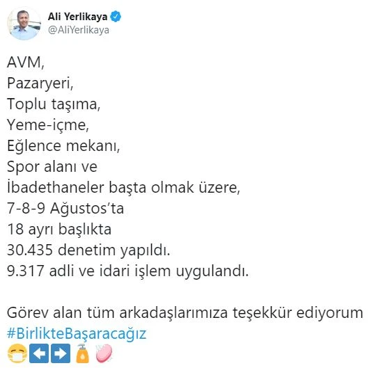 İstanbul'da 3 günlük denetimlerde 9 bin 317 işlem uygulandı